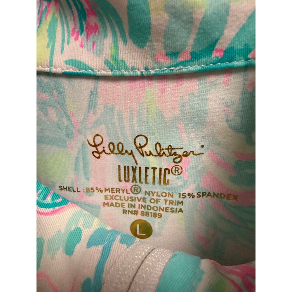 Lilly Pulitzer Upf 50+ Luxletic Hadlee Tennis Jacket Multi Print Size Large - Picture 4 of 4
